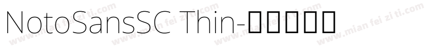 NotoSansSC Thin字体转换